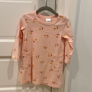 Hanna Andersson Pink Long Sleeve Tee with Moon and Star Print